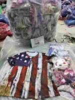 240 Pieces Loose Casual Printed Crew Neck Short Sleeve T-Shirts Bulk Chinese Stock Clothing for Wholesale Export - Image 2