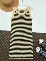 Clearance Striped Strap Knit Sleeveless Dress One Size 880 Pieces Wholesale Stock Lot - Image 4