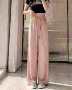 860 Pieces Brocade Ice Cool Wide Leg Pants Bulk Stock For Wholesale - Image 5
