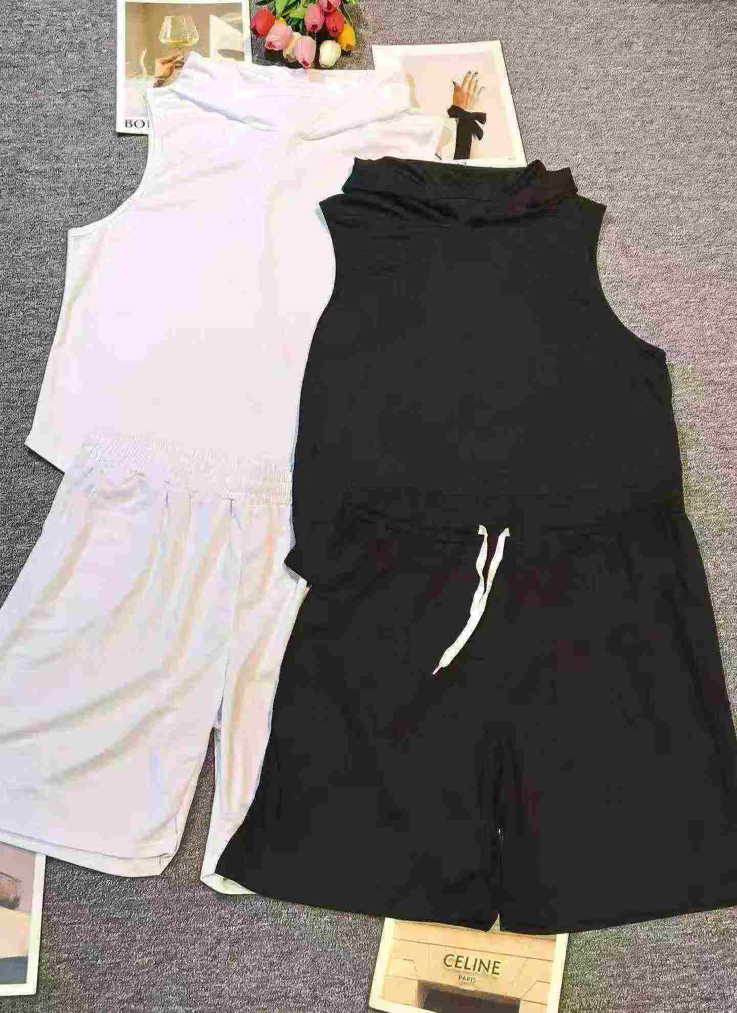 Stock Clearance Bulk Sale: Solid Sleeveless Hooded Breathable Quick Dry Sports T-Shirt Sets, Around 160 Sets - Image 1