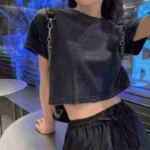 Vintage Distressed Y2K Cropped T-Shirts | Approx 450 Pieces | Bulk Stock Clearance - Image 5