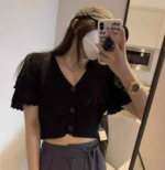 Summer New Design Tweed-style Ice Silk Knit Short Sleeve Cardigan About 600 Pieces Stock Lot Wholesale - Image 8