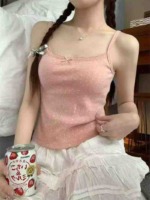 Clearance Sale 120 Pcs French Style Sexy Slim Lace Trim Cami Tank Top With Built-In Chest Pads - Image 7