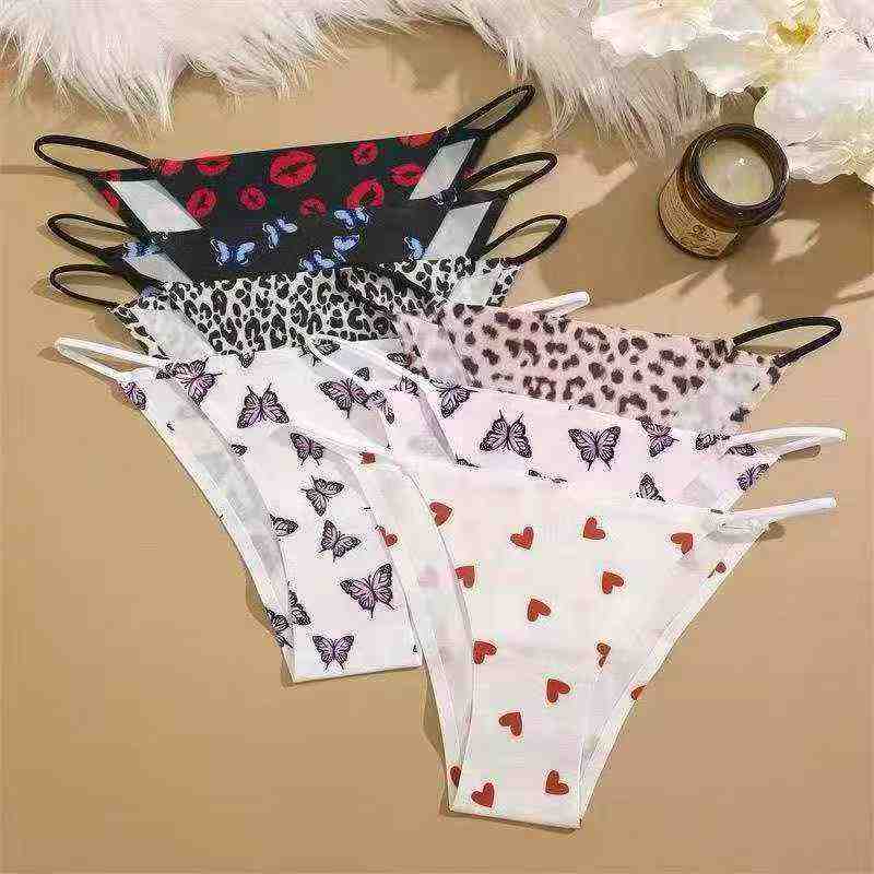 Clearance Stock New Sexy Leopard Print Seamless Low Waist Thongs, Total 3000 Pieces Bulk Wholesale - Image 1