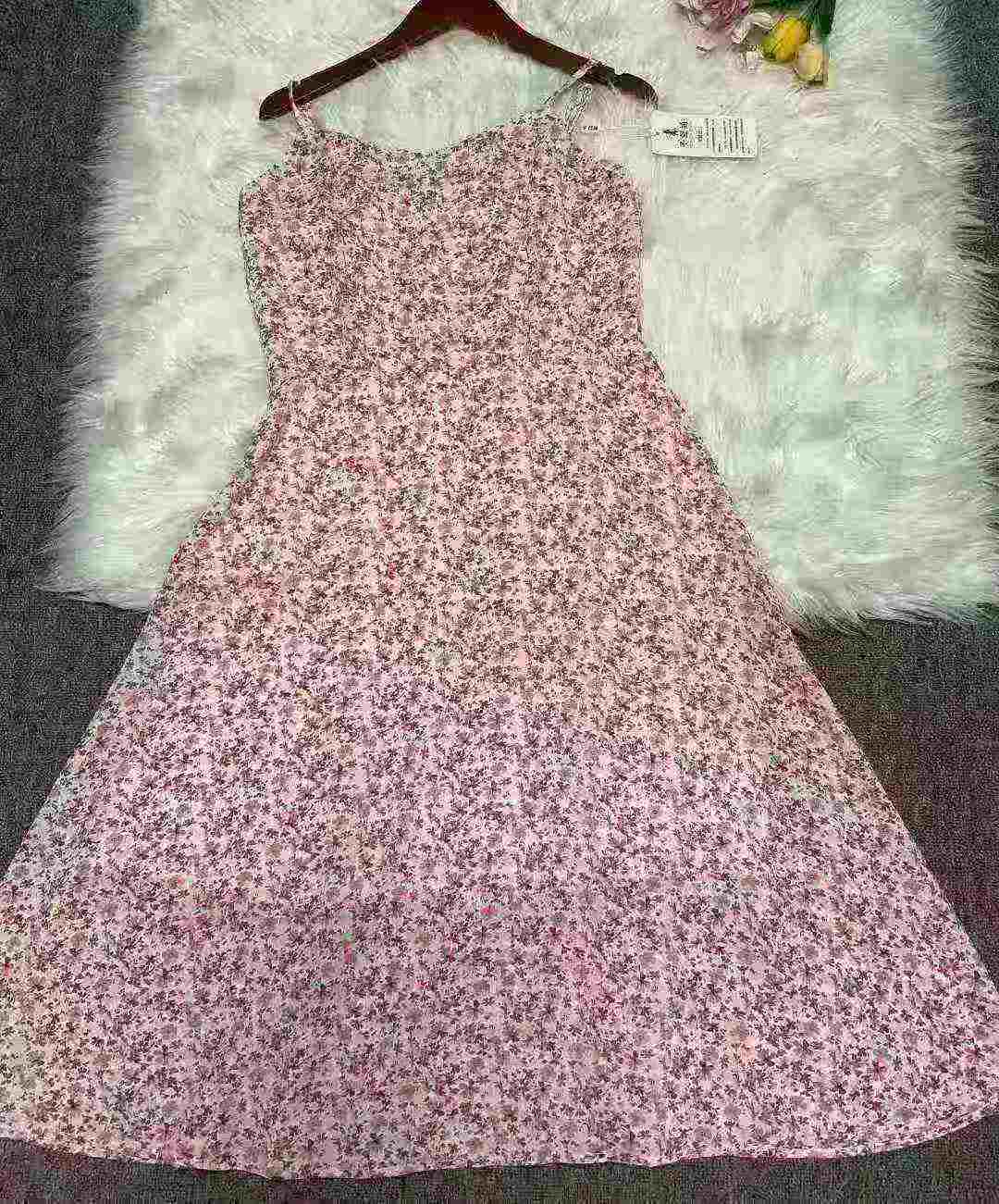 300 Pieces 2025 Summer Plus Size Women's Fashion Floral Dresses, Independent Packaging With Hangtag, Size S-4XL Bulk Wholesale - Image 1