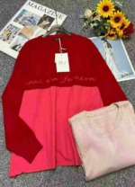 130 PCS Spring Autumn Brand Original Patchwork Embroidered Loose Crew Neck Knit Pullover Sweater - Image 9