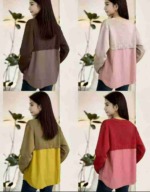 130 PCS Spring Autumn Brand Original Patchwork Embroidered Loose Crew Neck Knit Pullover Sweater - Image 4
