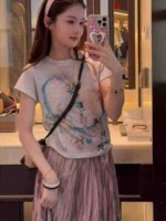 Clearance Bulk Stock 192 Pieces Mesh Eye Design All Over Print Sexy Regular Shoulder T-Shirts Wholesale - Image 7