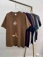 2590 Pcs Men's High Quality 200g Pure Cotton Printed Oversized Casual T-Shirts Stock Wholesale - Image 6