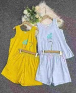 506 Sets Compact Cotton Printed Partial Embroidered Casual Vest Loungewear Sets, One Size Fits Up to 60kg - Image 8