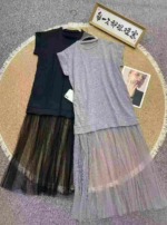 Korean Minimalist Casual Mesh Splicing Dresses 469 Pieces Bulk Stock Lot - Image 1