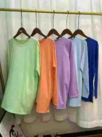 Autumn New Korean Style Loose Pure Cotton Long Sleeve Matching Bestie T-shirts 500PCS Bulk Clearance - Image 1