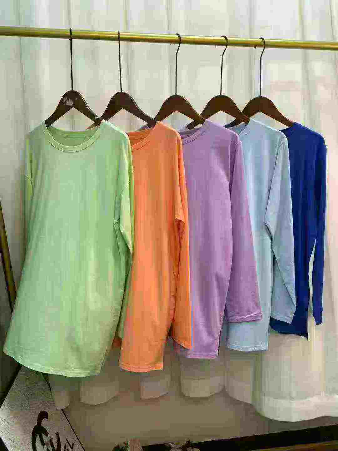 Autumn New Korean Style Loose Pure Cotton Long Sleeve Matching Bestie T-shirts 500PCS Bulk Clearance - Image 1