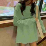 Autumn New Korean Style Loose Pure Cotton Long Sleeve Matching Bestie T-shirts 500PCS Bulk Clearance - Image 2