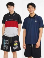 Clearance Sale 275 Pcs Casual Short Sleeve Polo Shirt & Shorts Set Sizes S-3XL Loose Fit - Image 5