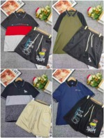 Clearance Sale 275 Pcs Casual Short Sleeve Polo Shirt & Shorts Set Sizes S-3XL Loose Fit - Image 4