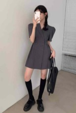 Summer New Trendy Tweed-style Dresses Stock Lot, Around 100 Pieces, Clearance Wholesale Price 9.6 CNY - Image 4