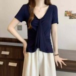 516 Pieces Ladies Pure Cotton Short Sleeve T-Shirts Stock Clearance Wholesale Export - Image 7