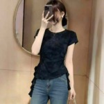 516 Pieces Ladies Pure Cotton Short Sleeve T-Shirts Stock Clearance Wholesale Export - Image 5