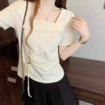 516 Pieces Ladies Pure Cotton Short Sleeve T-Shirts Stock Clearance Wholesale Export - Image 4