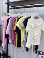 516 Pieces Ladies Pure Cotton Short Sleeve T-Shirts Stock Clearance Wholesale Export - Image 3