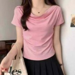 516 Pieces Ladies Pure Cotton Short Sleeve T-Shirts Stock Clearance Wholesale Export - Image 2