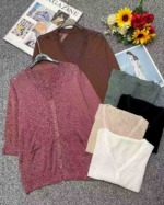 Summer New Vintage Thin Ice Silk Knit Cardigans, About 220 Pcs, Bulk Stock Clearance Wholesale - Image 9