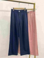 1901 Pieces Pure Cotton Thin Straight Leg Versatile Casual Pants Wholesale - Image 1