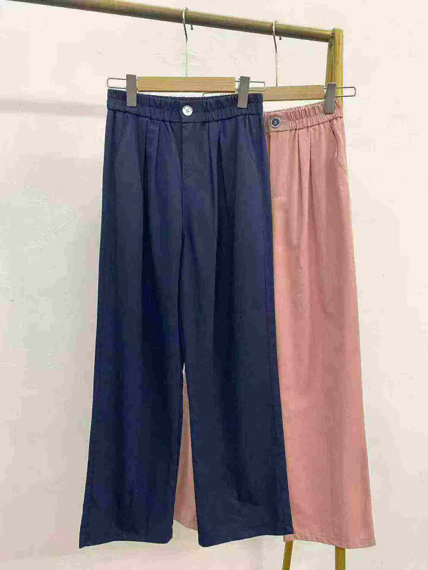 1901 Pieces Pure Cotton Thin Straight Leg Versatile Casual Pants Wholesale - Image 1