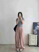 1901 Pieces Pure Cotton Thin Straight Leg Versatile Casual Pants Wholesale - Image 7