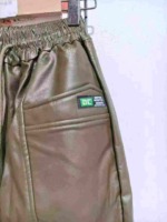 106 Pcs Women's Fleece Lined Elastic Waist Leather Pants, Solid Color, Sizes S-4XL Bulk Stock Clearance - Image 7