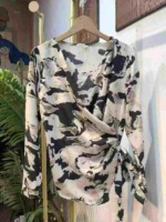 131 Pcs Women's Long Sleeve Chiffon Blouses Cross V-neck Waisted Tops Size L/XL Bulk Stock Clearance - Image 5