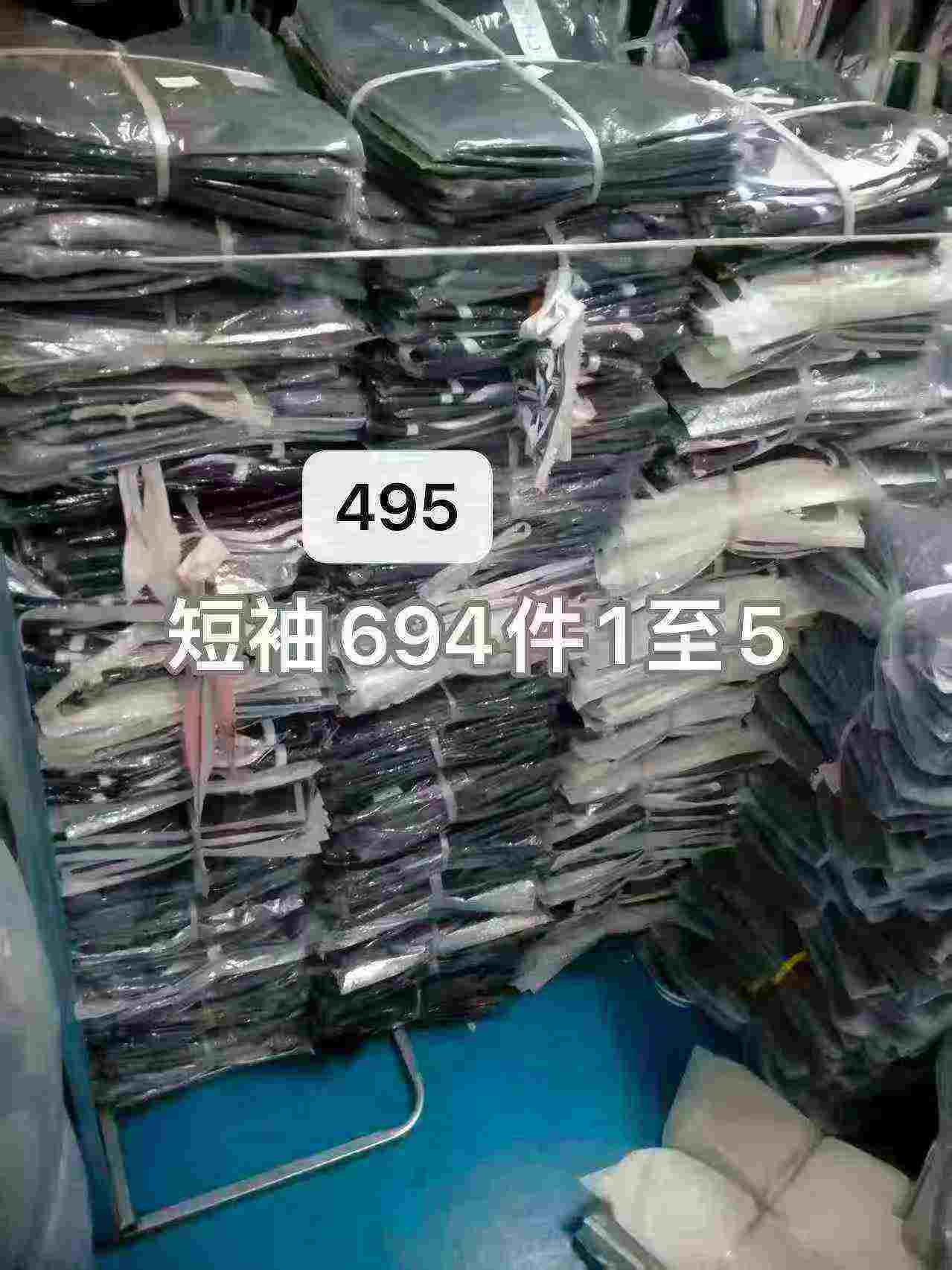 495 Pieces Simple Solid Color Versatile Short Sleeve T-Shirts Bulk Stock Wholesale - Image 2