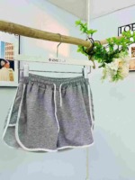 1060 Pcs American Vintage Gray Cotton Women's Loose Casual Shorts For Workout Loungewear Stock Wholesale - Image 8