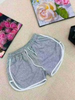 1060 Pcs American Vintage Gray Cotton Women's Loose Casual Shorts For Workout Loungewear Stock Wholesale - Image 5