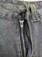 Summer New Trendy Vintage Pleated Washed Cotton Denim Skirts, Around 877 Pieces Bulk Stock Wholesale - Image 3