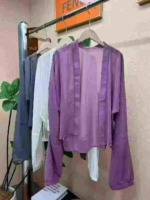 Vintage Chiffon Designer Open Cardigan Lantern Long Sleeve Sun Protection, 3 Colors, Around 120 Pieces - Image 4