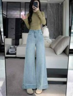 Spring New Trendy Designer Straight Wide Leg Flare Jeans, 255 Pieces, XS-2XL, Individual Pack With Hang Tag - Image 5