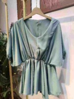 55 Pieces V Neck Ruffle Waisted Mid-sleeve Chiffon Blouse Clearance Bulk Stock - Image 4