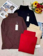 Winter New Brand Original High-neck Fleece Lined Core-spun Yarn Pullover Sweater | 169 Pieces | Bulk Clearance 10.6 CNY - Image 1