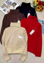 Winter New Brand Original High-neck Fleece Lined Core-spun Yarn Pullover Sweater | 169 Pieces | Bulk Clearance 10.6 CNY - Image 9