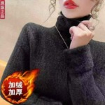 Winter New Brand Original High-neck Fleece Lined Core-spun Yarn Pullover Sweater | 169 Pieces | Bulk Clearance 10.6 CNY - Image 5