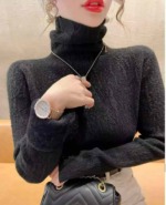 Winter New Brand Original High-neck Fleece Lined Core-spun Yarn Pullover Sweater | 169 Pieces | Bulk Clearance 10.6 CNY - Image 4