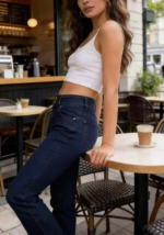 Spring New High Stretch American Style Loose Multi-button Straight Jeans | Around 100 Pcs Stock Clearance, 10.6 CNY All Clear - Image 7