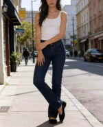 Spring New High Stretch American Style Loose Multi-button Straight Jeans | Around 100 Pcs Stock Clearance, 10.6 CNY All Clear - Image 4