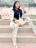 Women's Colorblock Sexy Spice Girl Baseball Jacket, Approx 1160 Pieces Bulk Stock for Wholesale Export - Image 8