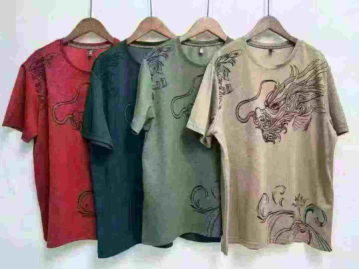 3000 Pieces Branded Summer Men's Light Business High Stretch Waffle Print Crew Neck Short Sleeve T-Shirts - Image 1