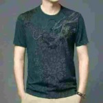 3000 Pieces Branded Summer Men's Light Business High Stretch Waffle Print Crew Neck Short Sleeve T-Shirts - Image 4