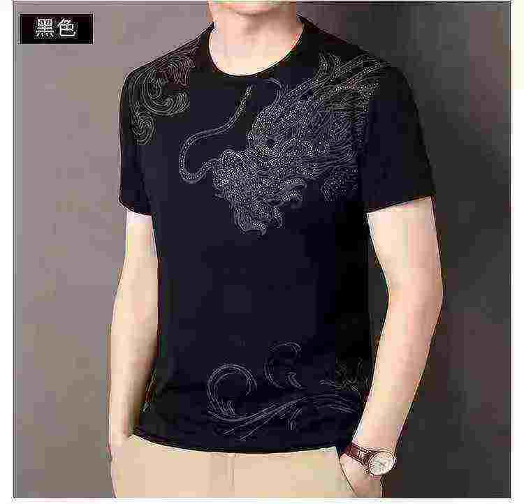 3000 Pieces Branded Summer Men's Light Business High Stretch Waffle Print Crew Neck Short Sleeve T-Shirts - Image 2