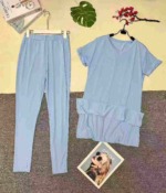 European & American Fashion Women's Split Short Sleeve Long Pants 2-Piece Set, 5 Colors, Around 118 Sets, Sizes S-3XL - Image 6
